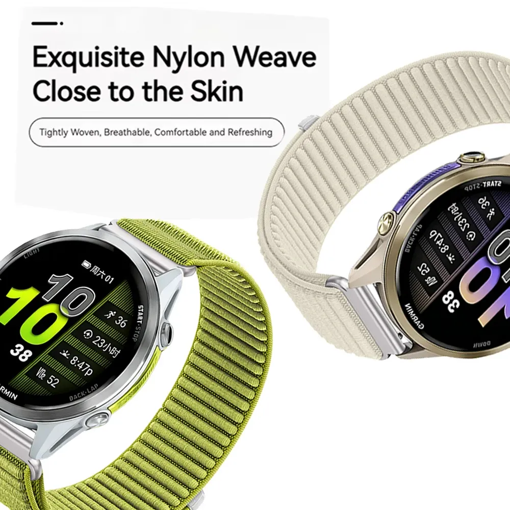 Bracelet nylon tressé pour montre 18 à 22 mm