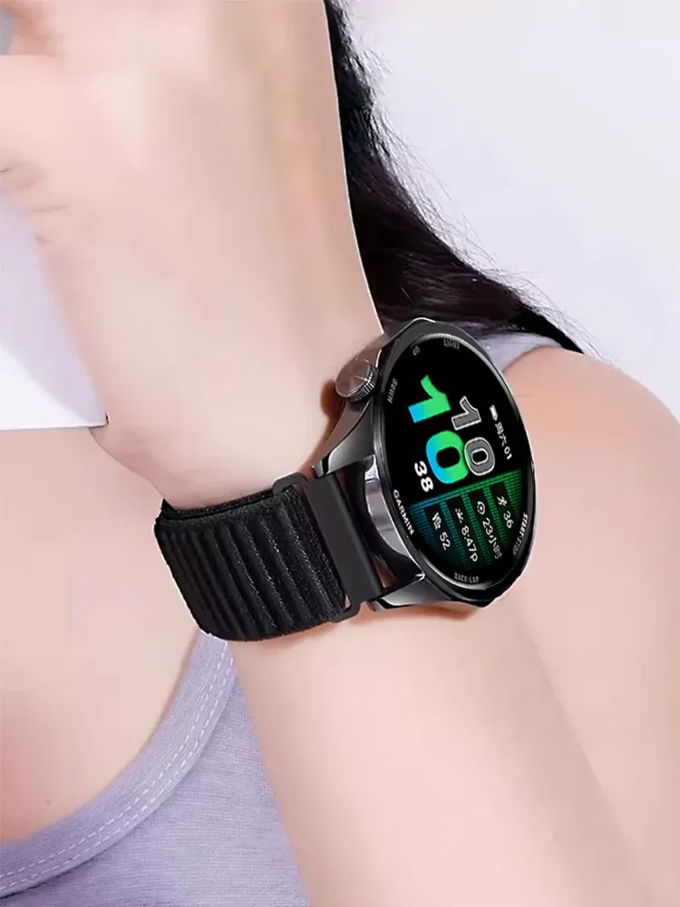 Bracelet nylon tressé pour montre 18 à 22 mm