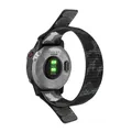 Bracelet nylon tressé pour montre connectée 22 à 26 mm – Couleur du bracelet Black
