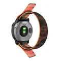 Bracelet nylon tressé pour montre connectée 22 à 26 mm – Couleur du bracelet Orange