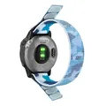 Bracelet nylon tressé pour montre connectée 22 à 26 mm – Couleur du bracelet Sky blue