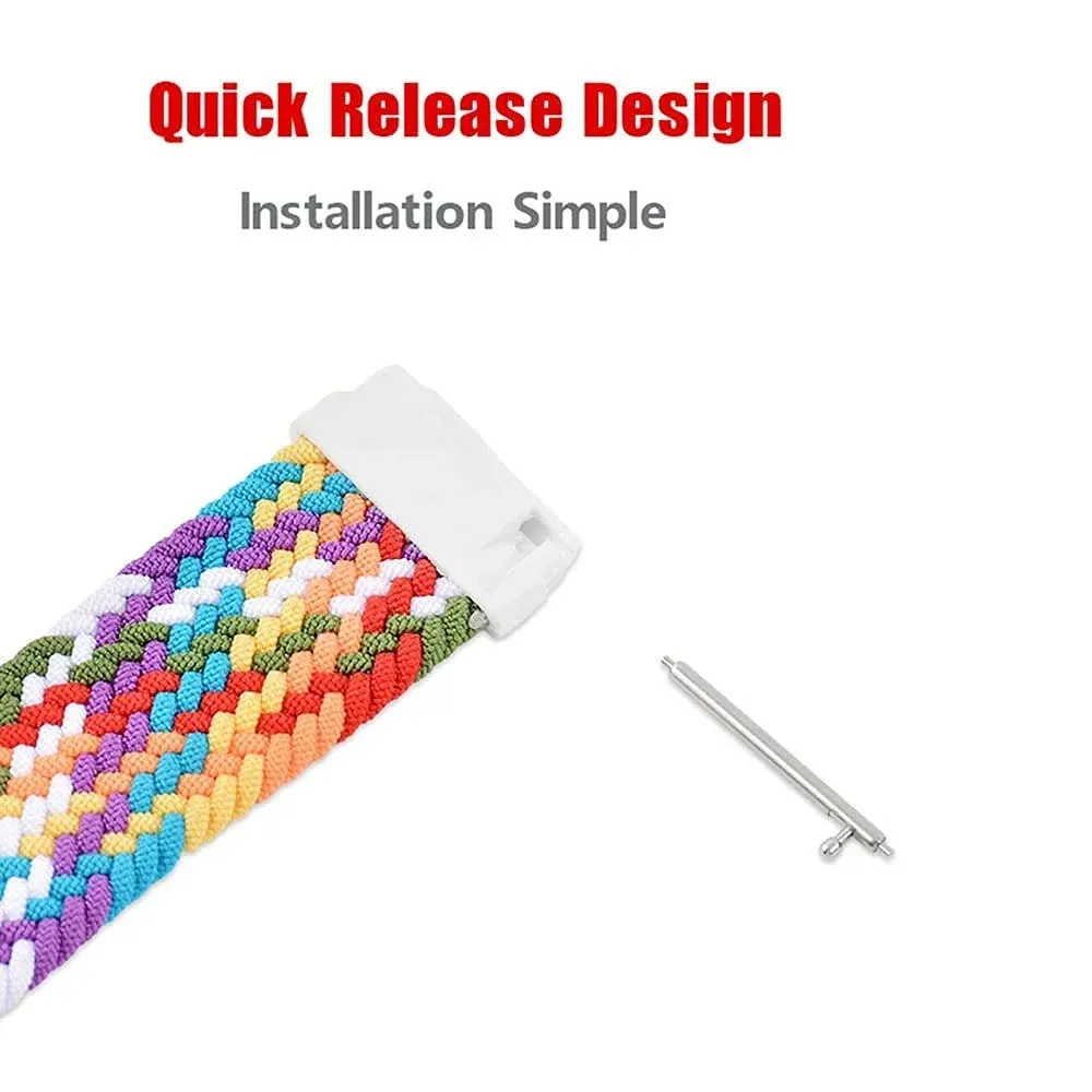 Bracelet nylon tressé pour Samsung Galaxy Watch 4 à 7