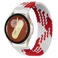 Bracelet nylon tressé pour Samsung Galaxy Watch 4 à 7 – Couleur du bracelet Rouge noir (RW)