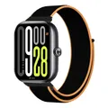 Bracelet nylon tressé pour Xiaomi Band 9 8 Pro – Couleur du bracelet Black Orange