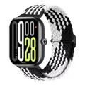 Bracelet nylon tressé pour Xiaomi Band 9 8 Pro – Couleur du bracelet Black white