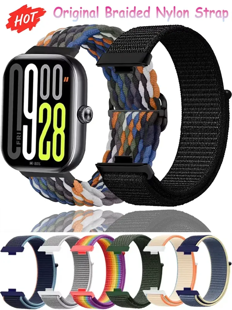 Bracelet nylon tressé pour Xiaomi Band 9 8 Pro