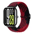 Bracelet nylon tressé pour Xiaomi Band 9 8 Pro – Couleur du bracelet Red Black