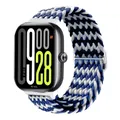 Bracelet nylon tressé pour Xiaomi Band 9 8 Pro – Couleur du bracelet W-Blue white