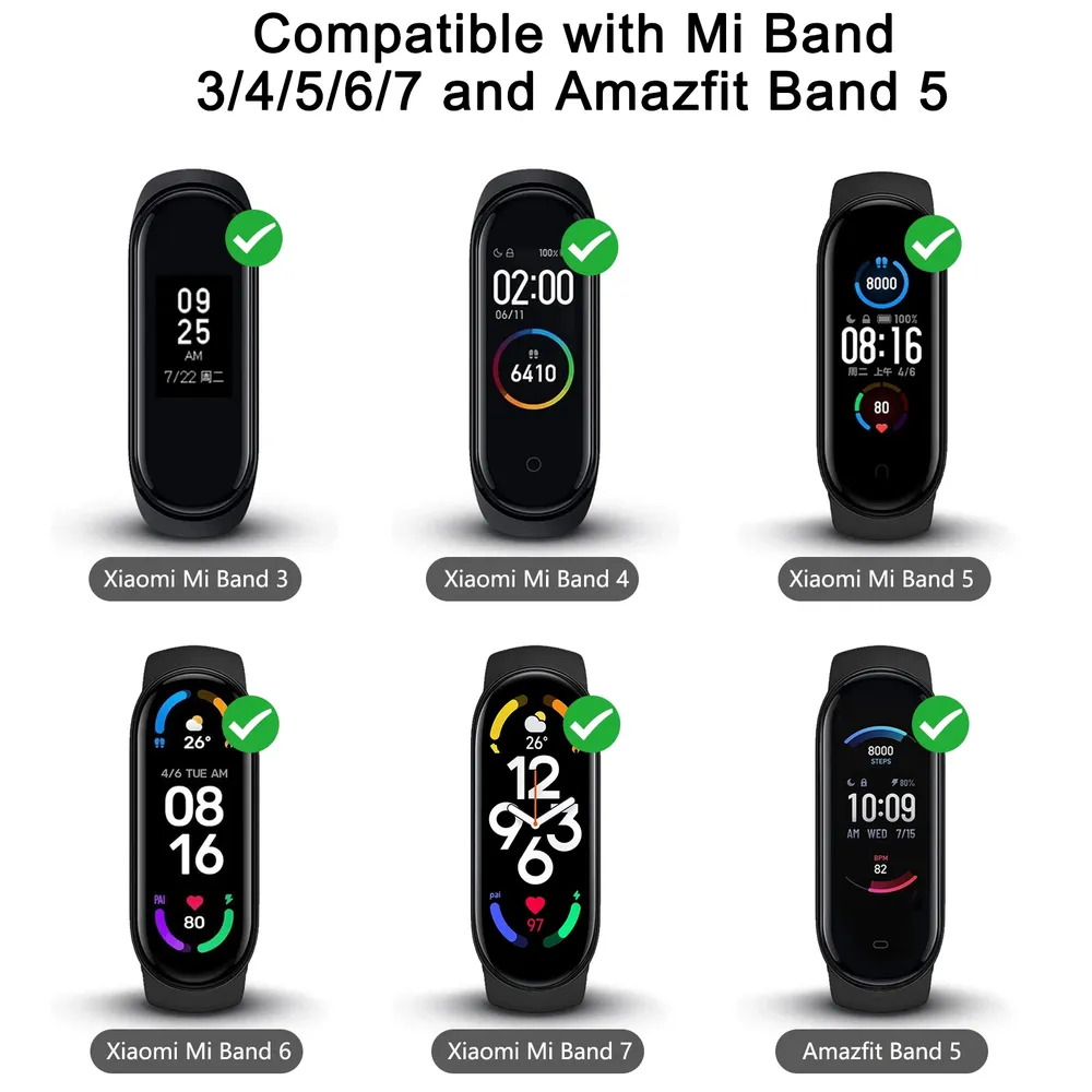 Bracelet nylon tressé pour Xiaomi Mi Band et Amazfit