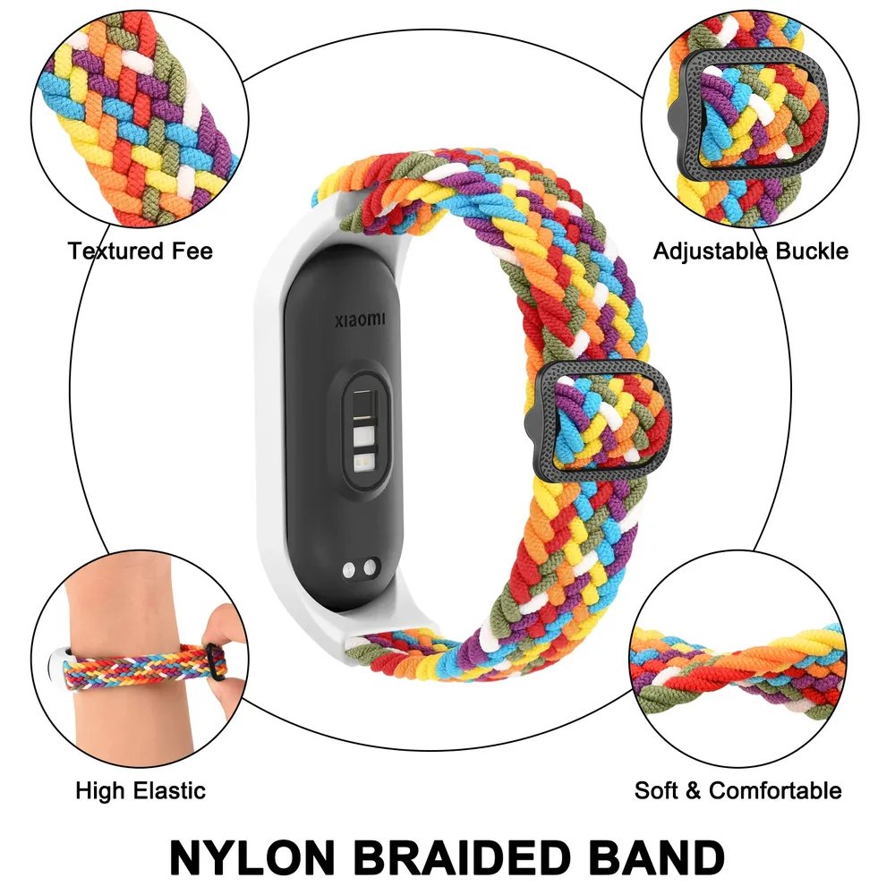 Bracelet nylon tressé pour Xiaomi Mi Band et Amazfit