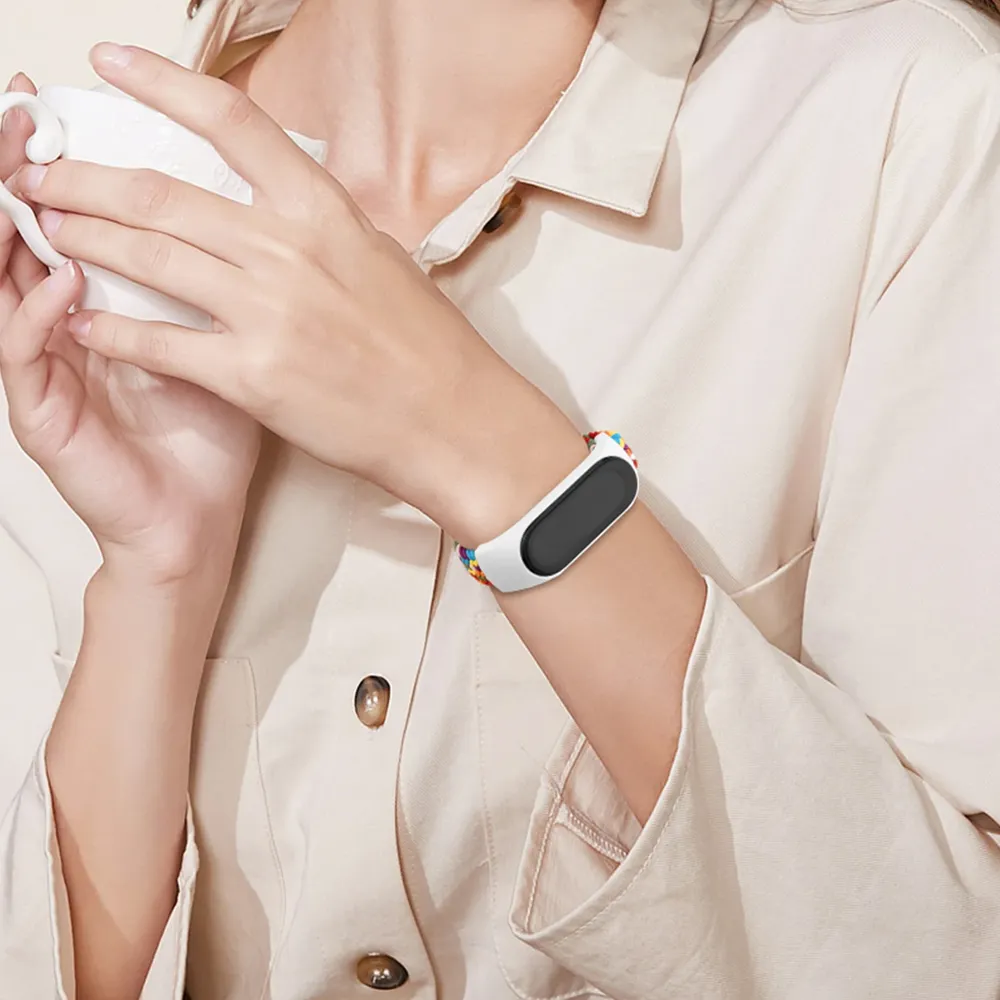 Bracelet nylon tressé pour Xiaomi Mi Band et Amazfit