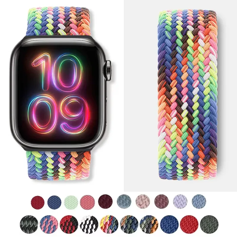 Bracelet nylon tressé Solo boucle 38 à 49 mm pour Apple Watch