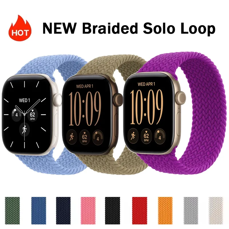 Bracelet nylon tressé Solo Loop 38 à 49 mm pour Apple Watch