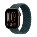 Bracelet nylon tressé Solo Loop 38 à 49 mm pour Apple Watch – Couleur du bracelet Rainforest Green