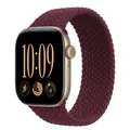 Bracelet nylon tressé Solo Loop 38 à 49 mm pour Apple Watch – Couleur du bracelet Burgundy red