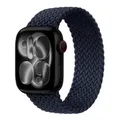 Bracelet nylon tressé Solo Loop 38 à 49 mm pour Apple Watch – Band Color charcoal black