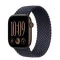 Bracelet nylon tressé Solo Loop 38 à 49 mm pour Apple Watch – Couleur du bracelet charcoal black