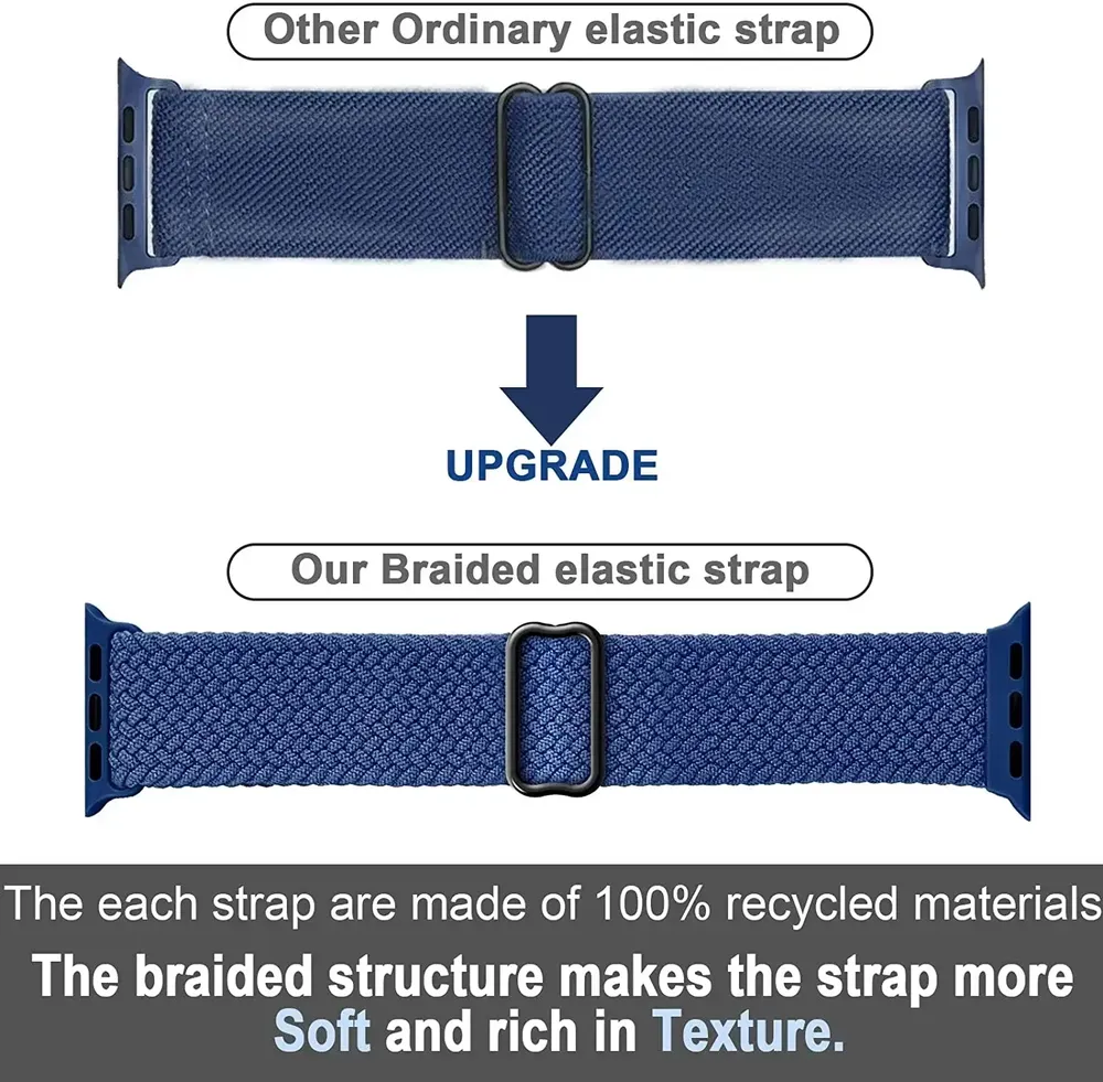 Bracelet nylon tressé Solo Loop 38 à 49 mm pour Apple Watch