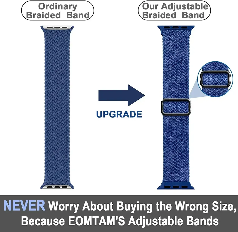 Bracelet nylon tressé Solo Loop 38 à 49 mm pour Apple Watch