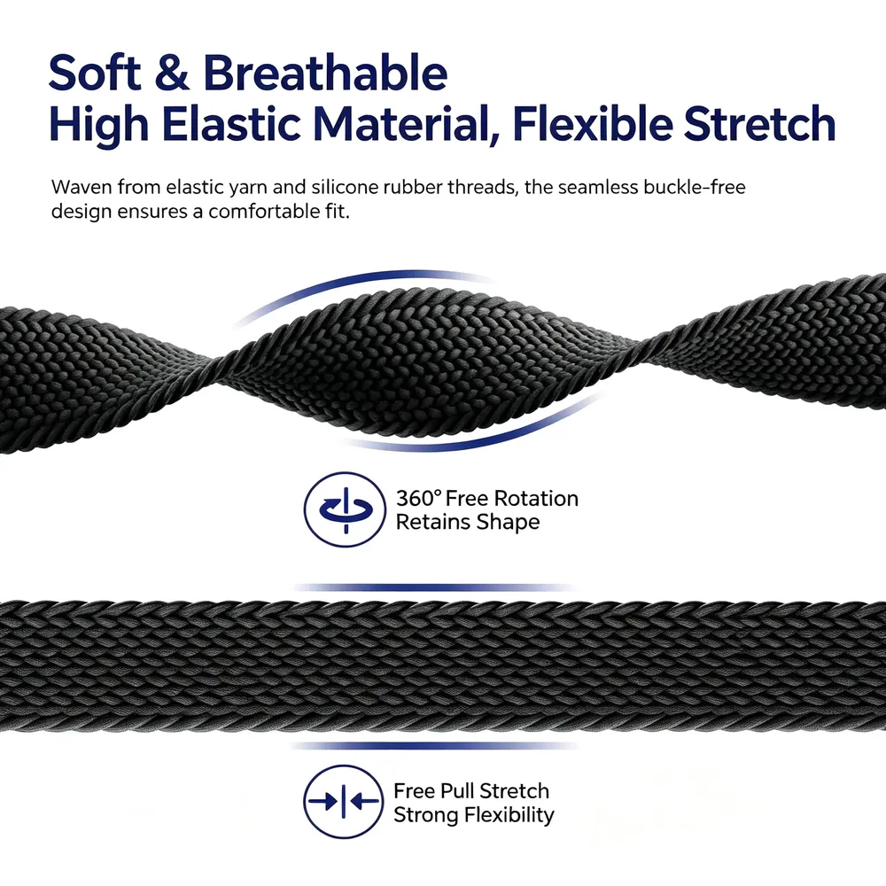 Bracelet nylon tressé Solo Loop 38 à 49 mm pour Apple Watch