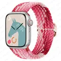 Bracelet nylon tressé Solo Loop 38 à 49 mm pour Apple Watch – Couleur du bracelet Gradient Pink