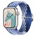 Bracelet nylon tressé Solo Loop 38 à 49 mm pour Apple Watch – Couleur du bracelet Gradient U