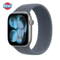 Bracelet nylon tressé Solo Loop 38 à 49 mm pour Apple Watch – Couleur du bracelet Iron Anchor Blue