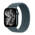 Bracelet nylon tressé Solo Loop 38 à 49 mm pour Apple Watch – Band Color Lake Green