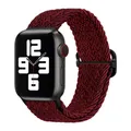 Bracelet nylon tressé Solo Loop 38 à 49 mm pour Apple Watch – Couleur du bracelet Noir gris (BR)