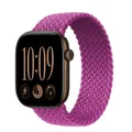 Bracelet nylon tressé Solo Loop 38 à 49 mm pour Apple Watch – Couleur du bracelet Purple red