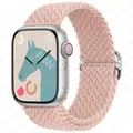 Bracelet nylon tressé Solo Loop 38 à 49 mm pour Apple Watch – Couleur du bracelet Sand Pink