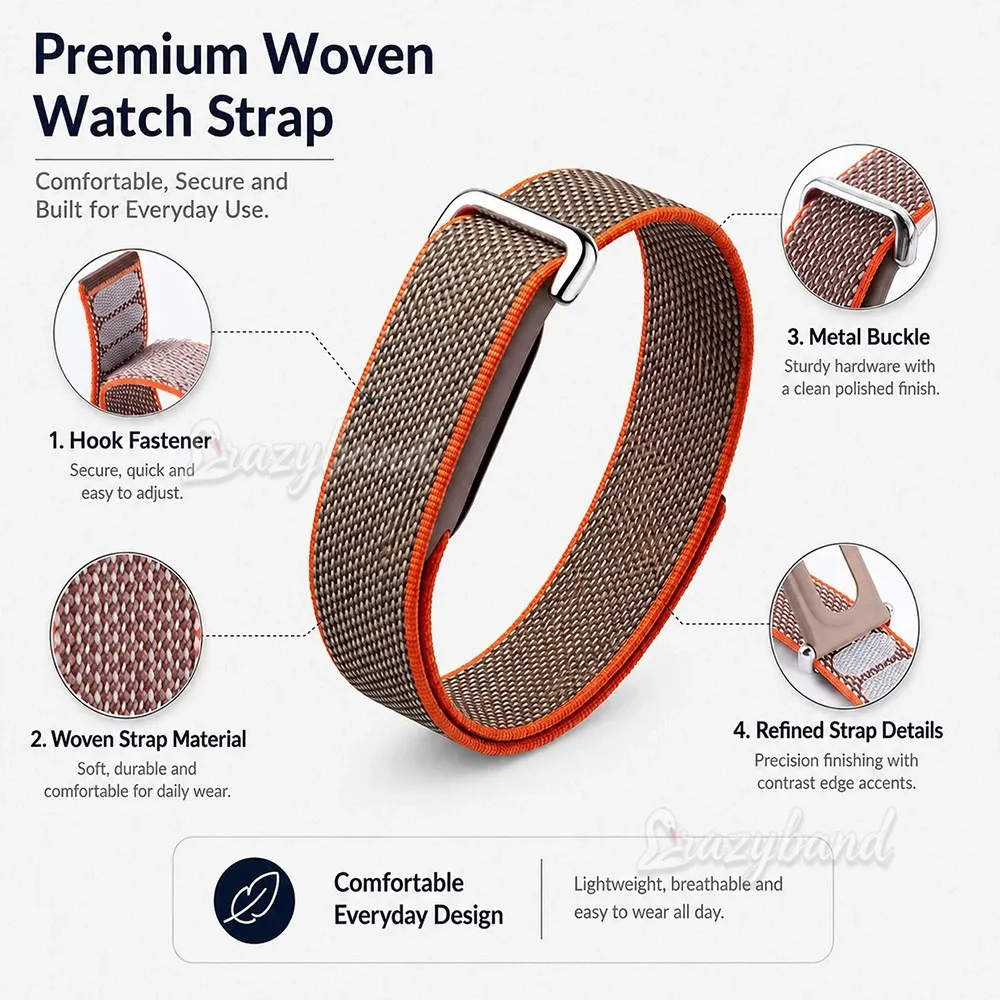 Bracelet nylon tressé sport pour Google Fitbit Air