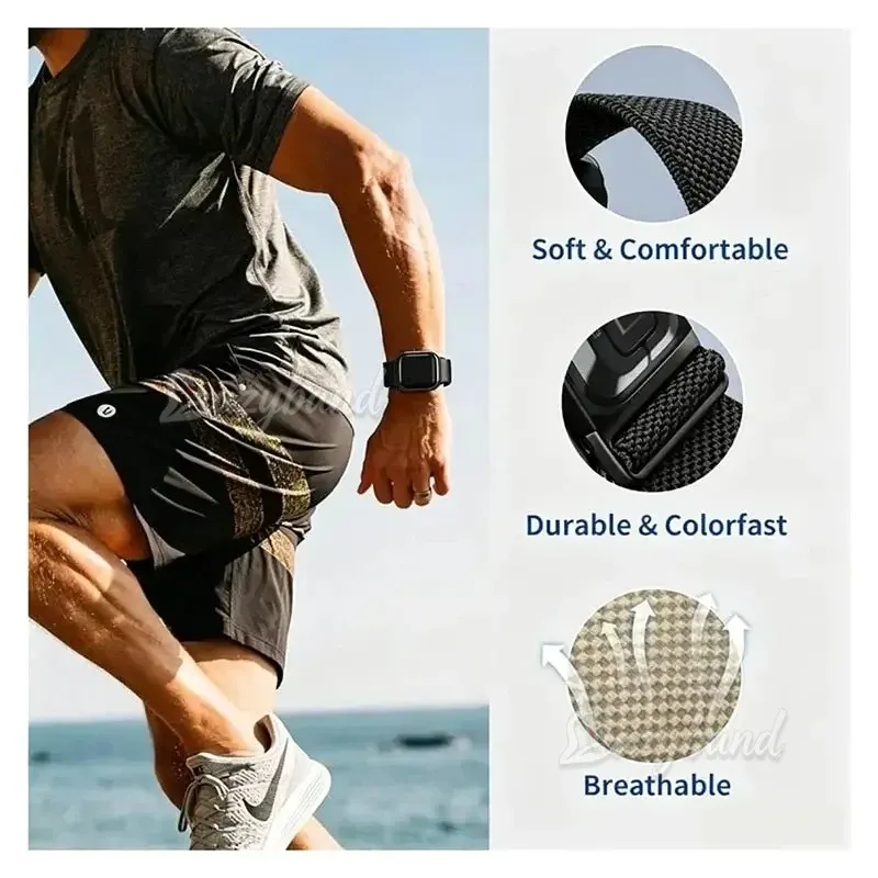 Bracelet nylon tressé sport pour Google Fitbit Air