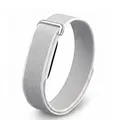 Bracelet nylon tressé sport pour Google Fitbit Air – Couleur du bracelet GreyWhite