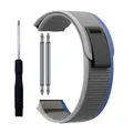 Bracelet nylon universel 20 à 26 mm – Couleur du bracelet Gray-Blue