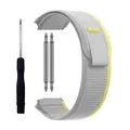 Bracelet nylon universel 20 à 26 mm – Couleur du bracelet Yellow-White