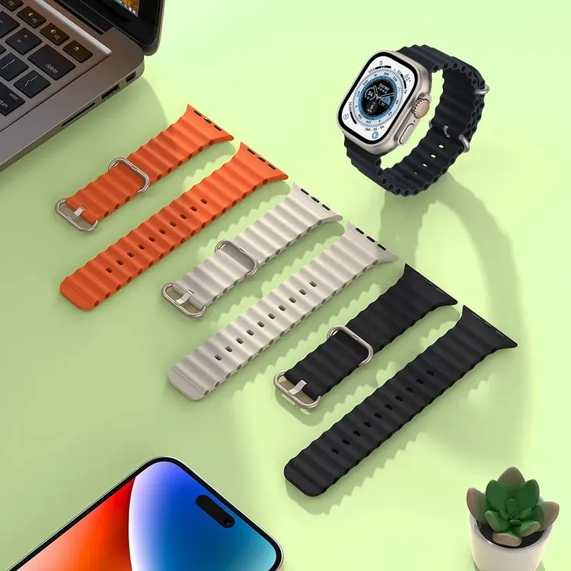 Bracelet Ocean pour Apple Watch Ultra 4 3 2 40 à 49 mm