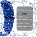 Bracelet Ocean pour Apple Watch Ultra 4 3 2 40 à 49 mm – Couleur du bracelet blue