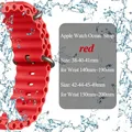 Bracelet Ocean pour Apple Watch Ultra 4 3 2 40 à 49 mm – Couleur du bracelet red