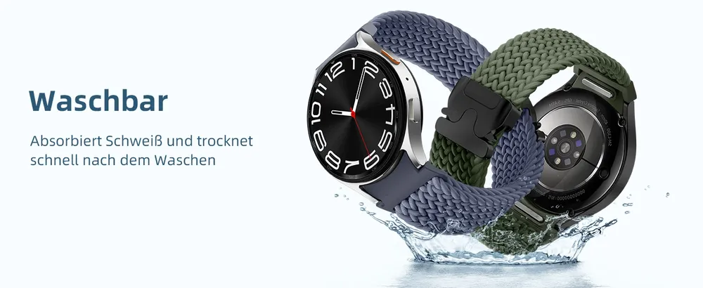 Bracelet parachute tressé 40 à 47 mm pour Samsung Galaxy Watch