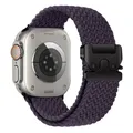 Bracelet paracorde tressé pour Apple Watch 38 à 49 mm – Couleur du bracelet 6 dark purple