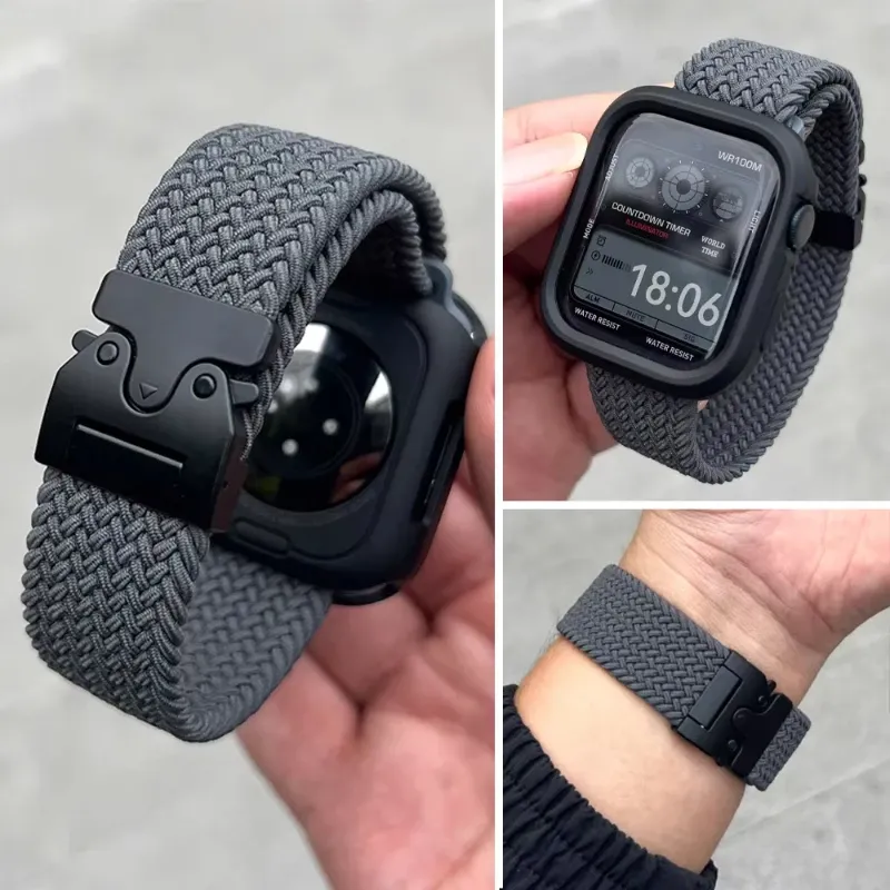 Bracelet paracorde tressé pour Apple Watch 38 à 49 mm