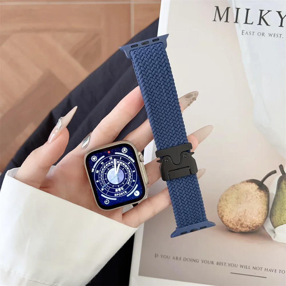 Bracelet paracorde tressé pour Apple Watch 38 à 49 mm