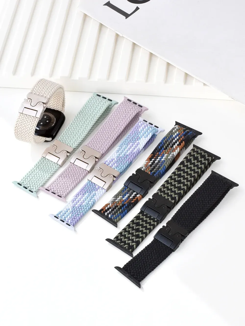 Bracelet paracorde tressé pour Apple Watch 38 à 49 mm