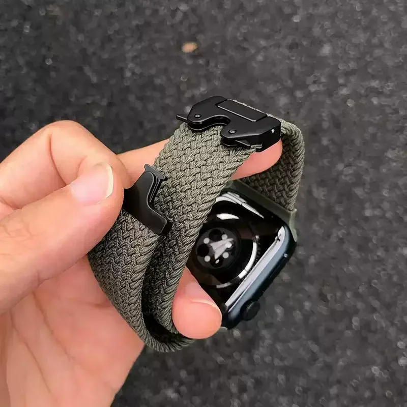 Bracelet paracorde tressé pour Apple Watch 38 à 49 mm
