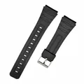 Bracelet résine et silicone Casio 12 à 22 mm – Couleur du bracelet black-silver