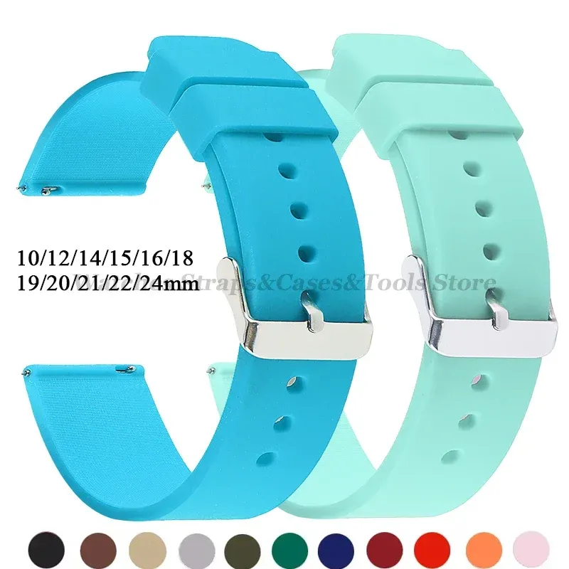 Bracelet silicone 10 à 24 mm à dégagement rapide universel