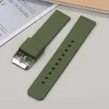 Bracelet silicone 10 à 24 mm à dégagement rapide universel – Couleur du bracelet ArmyGreen