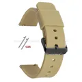 Bracelet silicone 10 à 24 mm à dégagement rapide universel – Couleur du bracelet Beige-Black