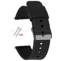 Bracelet silicone 10 à 24 mm à dégagement rapide universel – Couleur du bracelet Black-Black